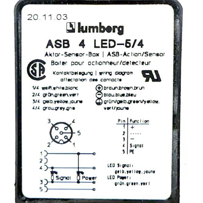 lumberg Aktor-Sensor-Box ASB 4 LED-5/4 (ASB 4 LED-5/4)