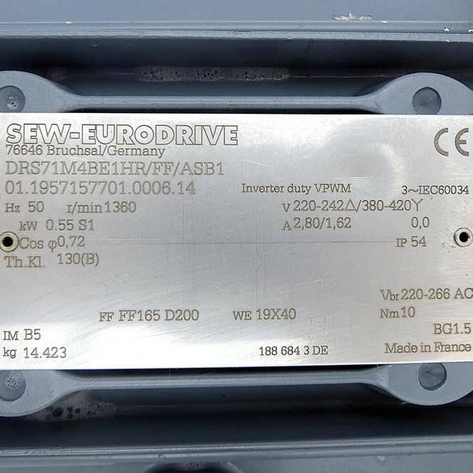THOMSON Lineareinheit mit Drehstrommotor DRS71M4BE1HR/FF/ASB1 (T09-B2525MP080-71 + DRS71M4BE1HR/FF/ASB1)