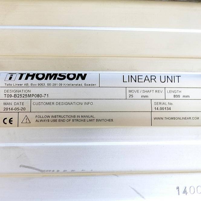 THOMSON Lineareinheit mit Drehstrommotor DRS71M4BE1HR/FF/ASB1 (T09-B2525MP080-71 + DRS71M4BE1HR/FF/ASB1)