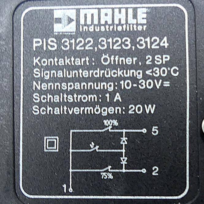 MAHLE Differenzdruckanzeiger PIS 3122, 3123, 3124 (PIS 3122, 3123, 3124)