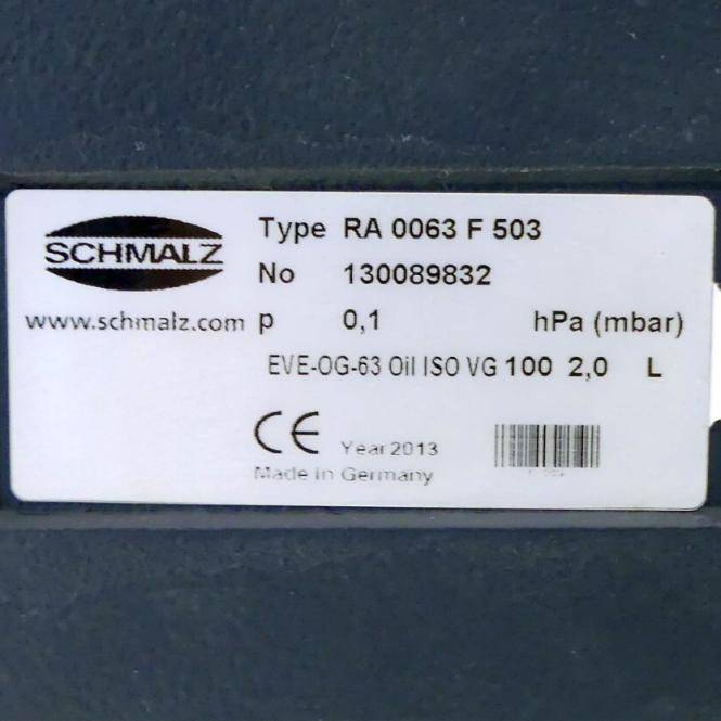 SCHMALZ Vakuumpumpe EVE-OG-63 (RA0063F503)