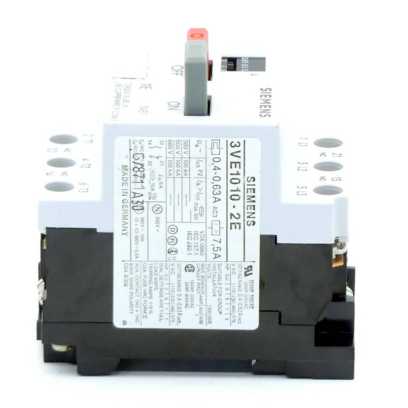 Siemens Leistungsschalter (3VE1010-2E)