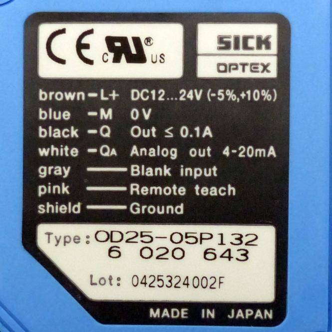 SICK Laser Distanzsensor Analog OD 25-05P132 (6 020 643)