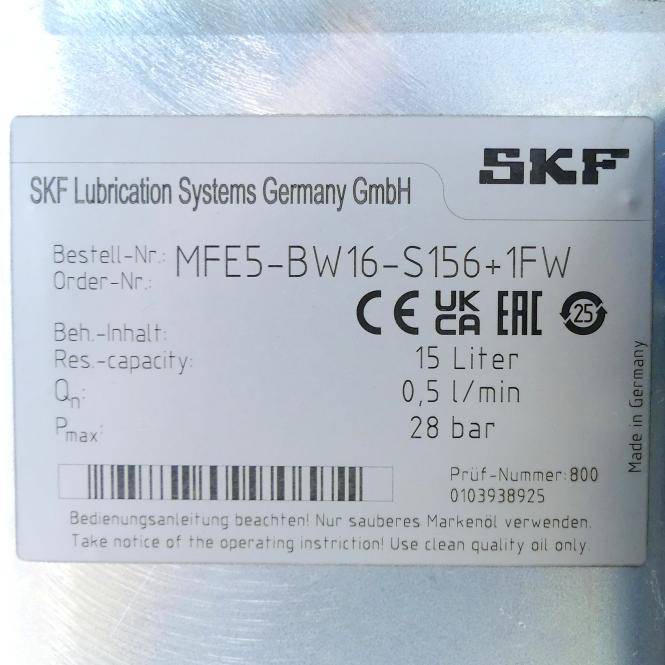 SKF Zahnradpumpenaggregat (MFE5-BW16-S156+1FW)