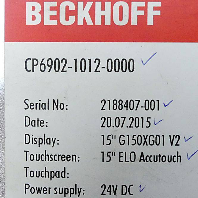 BECKHOFF Einbau Control Panel (CP6902-1012-0000)