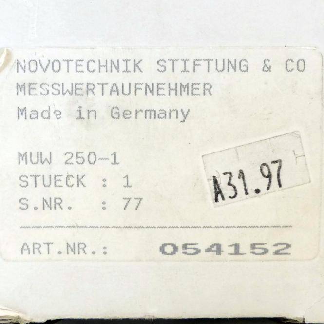 novotechnik Messwertumformer MUW 250-1 (054152)
