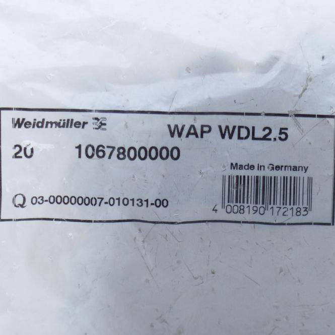 Weidmüller Endplatte 1067800000 (WAP WDL2.5)