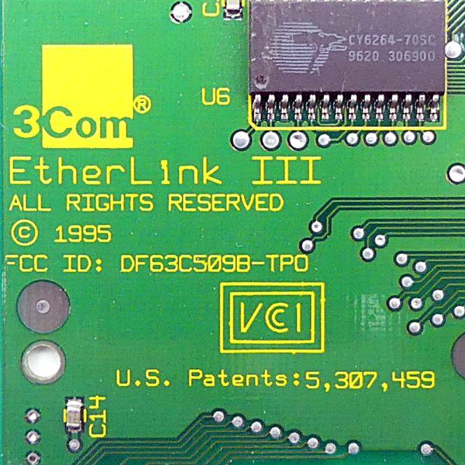 3Com Netzwerk Ethernet Schnittstellenkarte (DF63C509B-TPO)