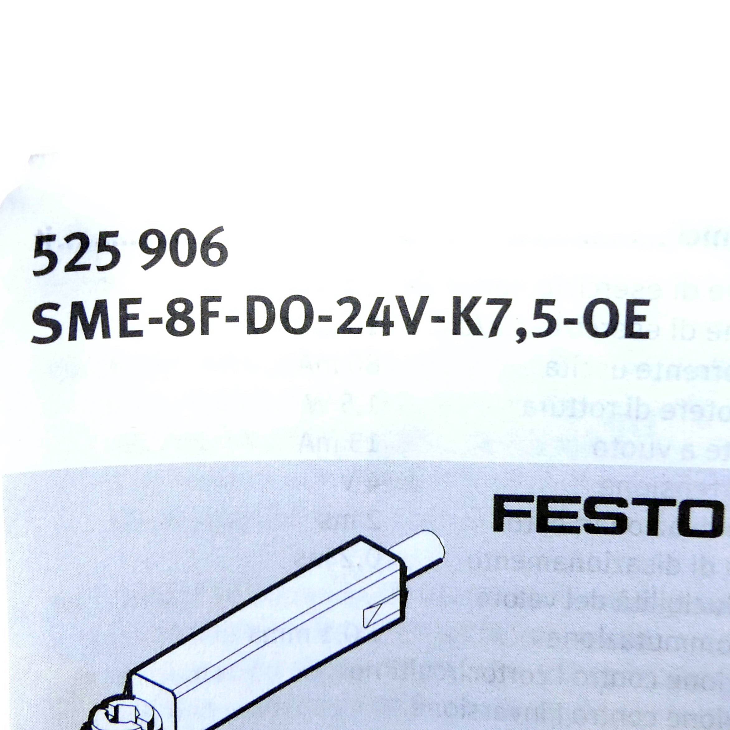 FESTO Näherungsschalter SME-8F-DO-24V-K7,5-OE (525906)