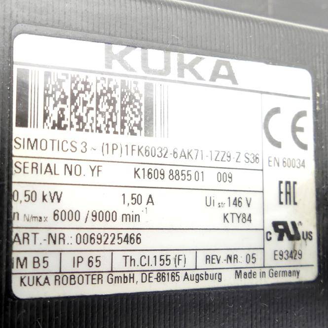 KUKA Servomotor 1FK6032-6AK71-1ZZ9-Z S36 (0069225466)