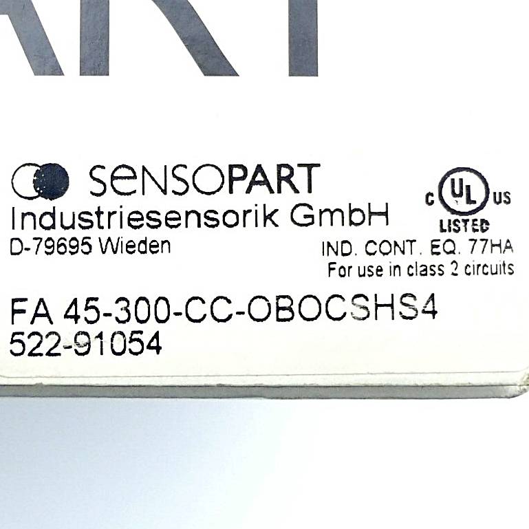 SENSOPART Objekterkennungssensor FA 45-300-CC-OBOCSHS4 mit Cosmicar TV Objekt (522-91054)