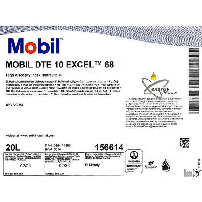 Mobil Hydrauliköl DTE 10 Excel 68 20 Liter (Mobil Excel 68)