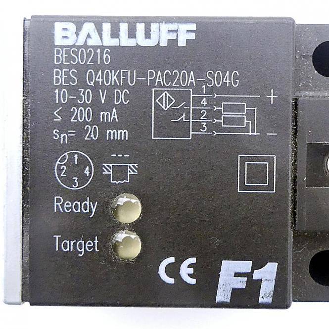 BALLUFF Induktiver Sensor BES0216 (BES Q40KFU-PAC20A-S04G)
