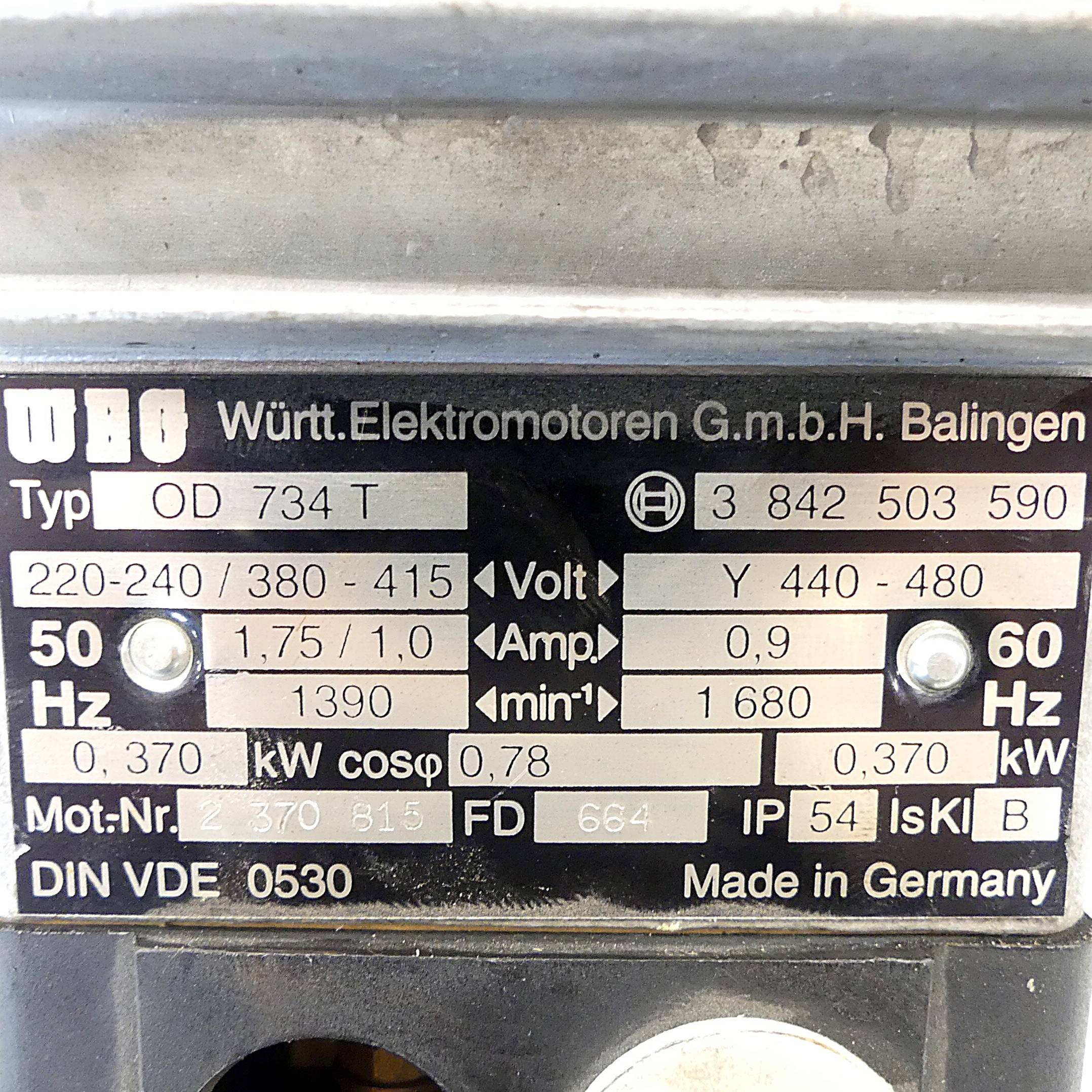 WEG Elektromotor OD 734 T (3 842 503 590)