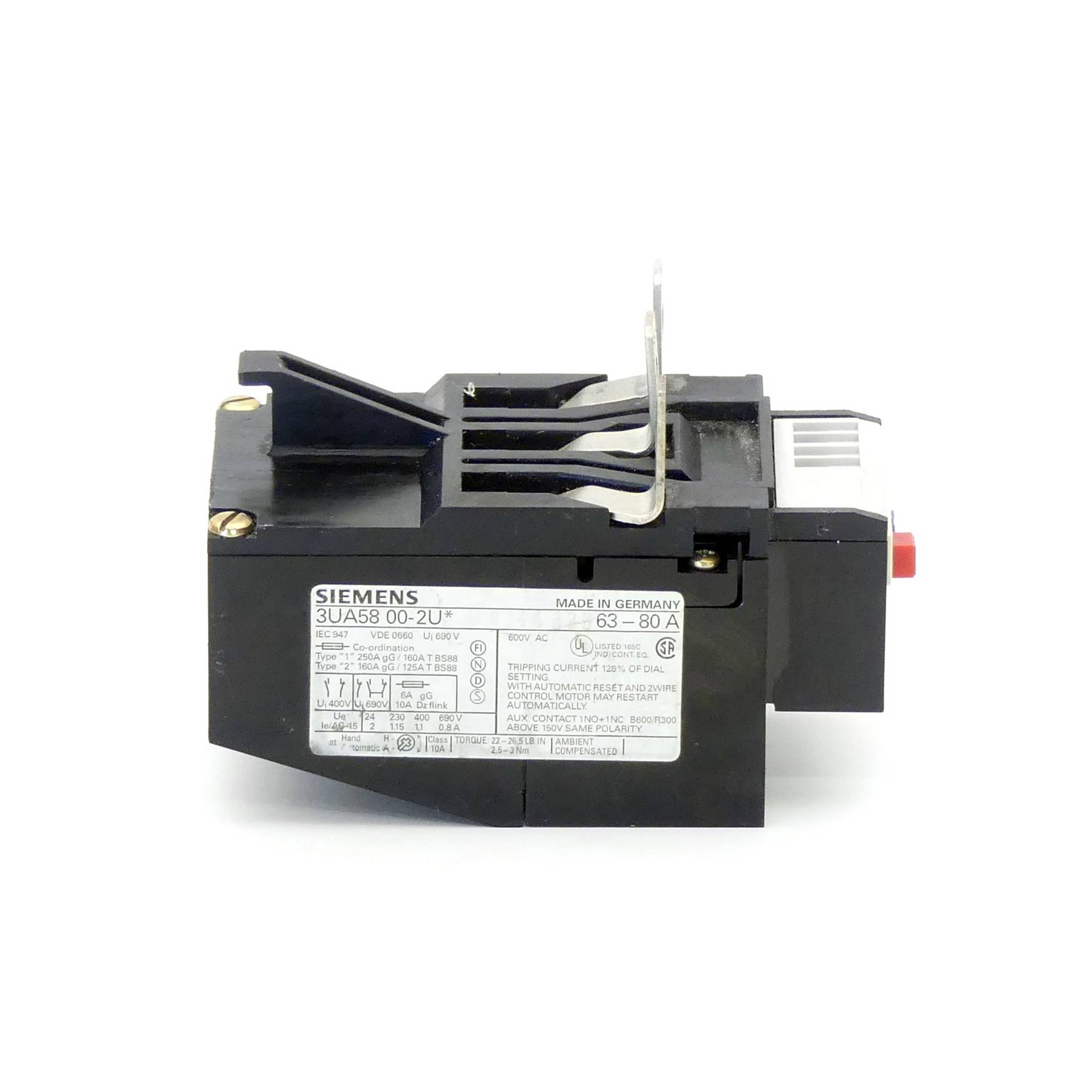 Siemens Überlastrelais 63 - 80 A (3UA5800-2U)