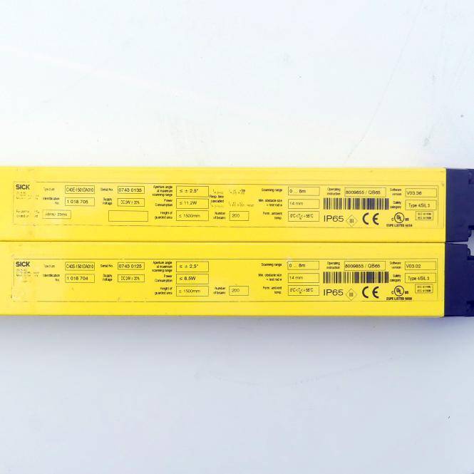 SICK Sicherheitslichtvorhang C4000 1018705/1018704 (C40E-1501DA010 + C40S-1501DA010)