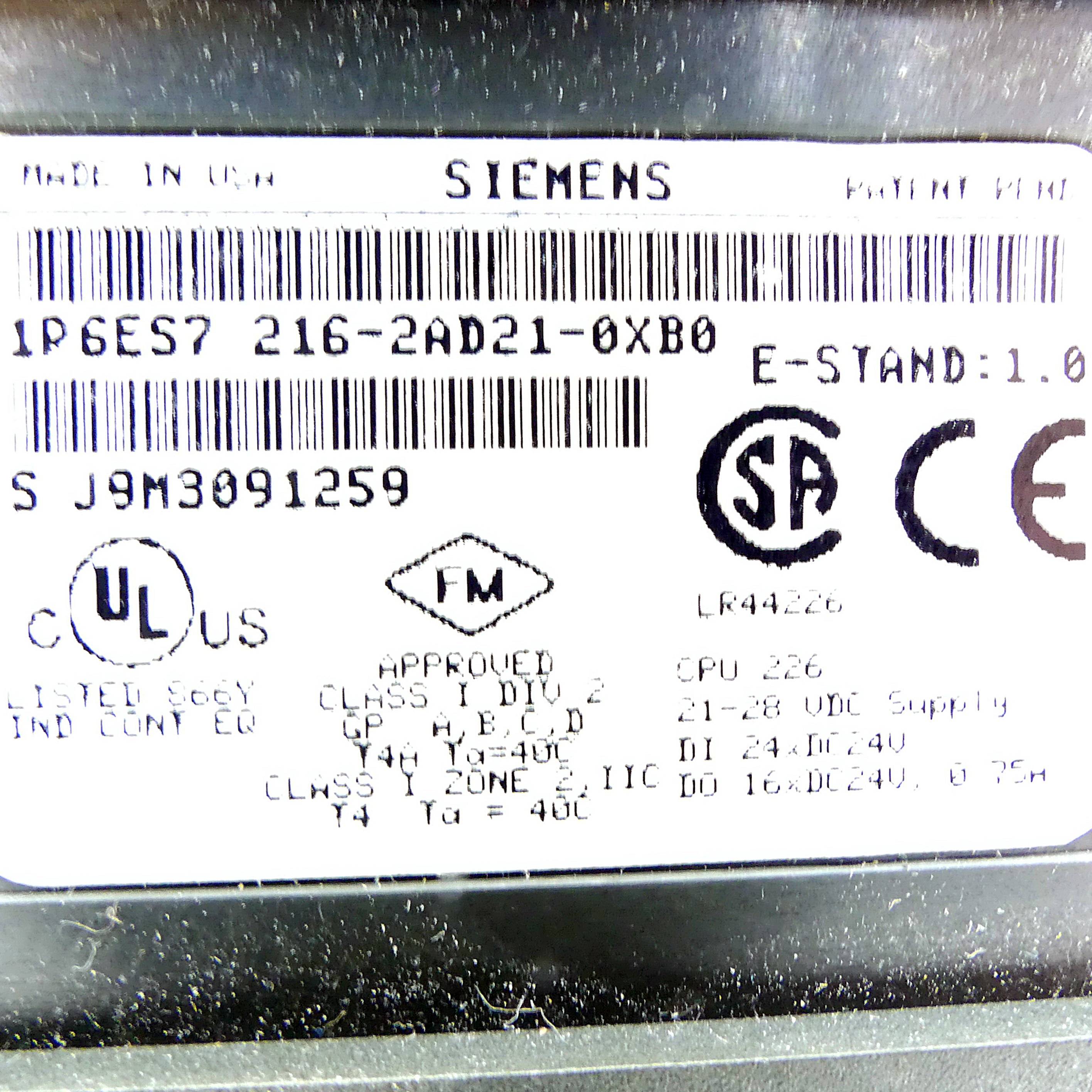 Siemens Simatic S7-200 (216-2AD21-0XB0)