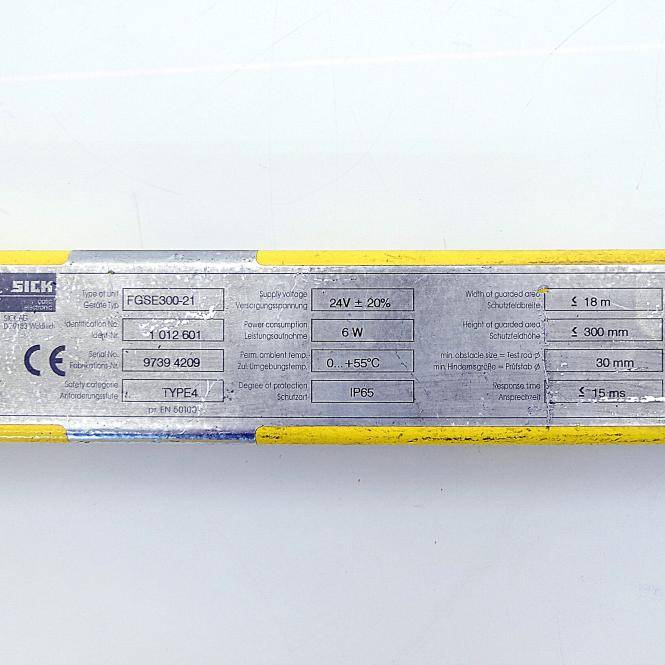SICK Sicherheitsvorhang Empfänger FGSE300-21 FGSS300-21 (1 012 601)
