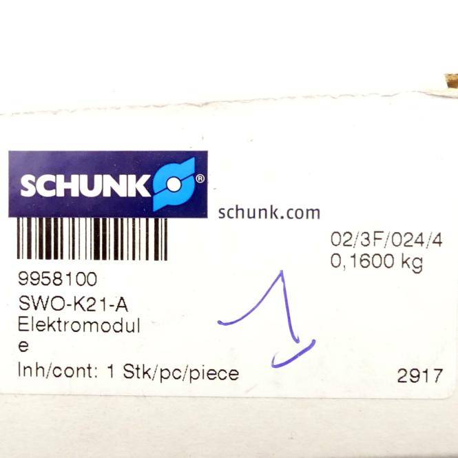 SCHUNK Elektromodul SWO-K21-A (9958100)
