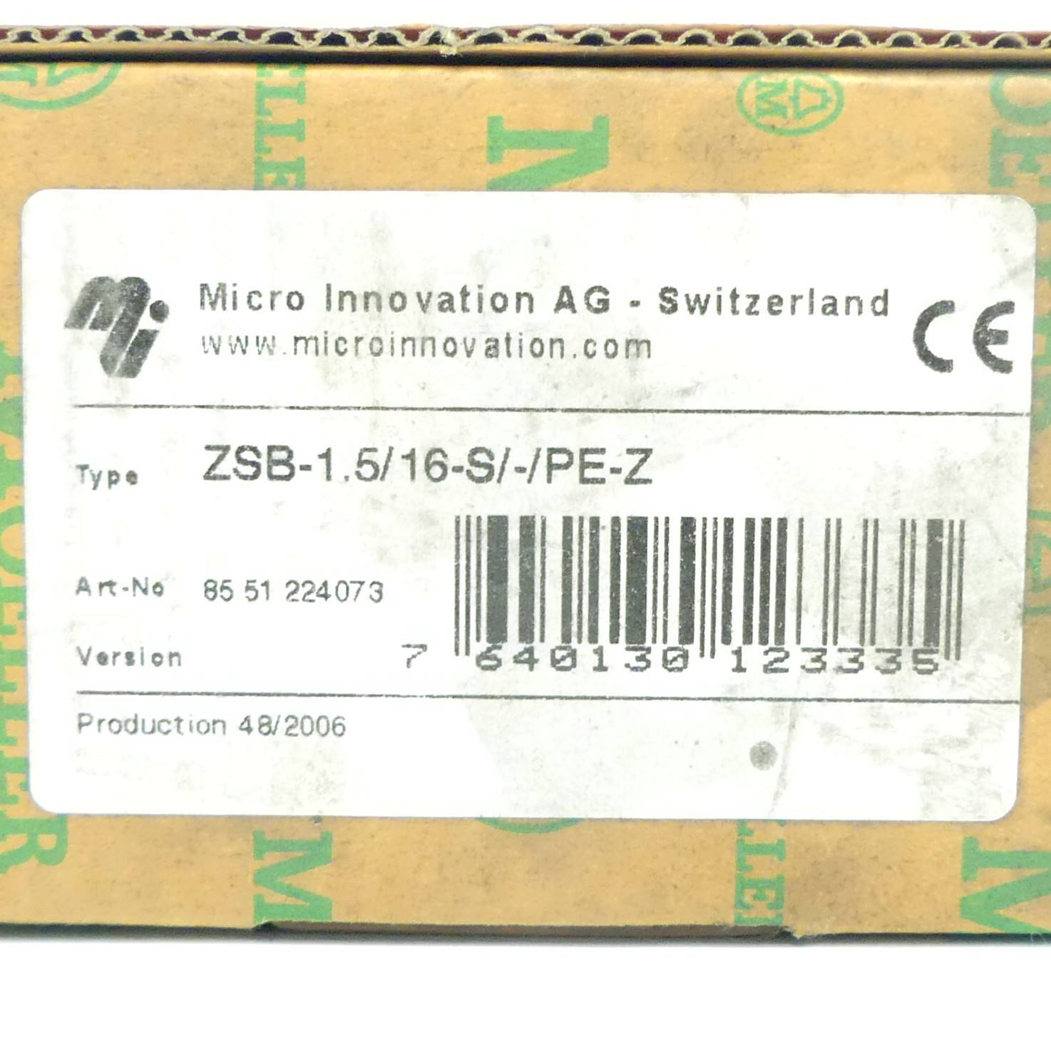 Moeller Basisklemmblock ZSB-1.5/16-S/-/PE-Z (85 51 224073)