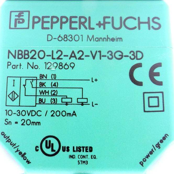 PEPPERL+FUCHS Induktiver Sensor NBB20-L2-A2-V1-3G-3D (NBB20-L2-A2-V1-3G-3D)