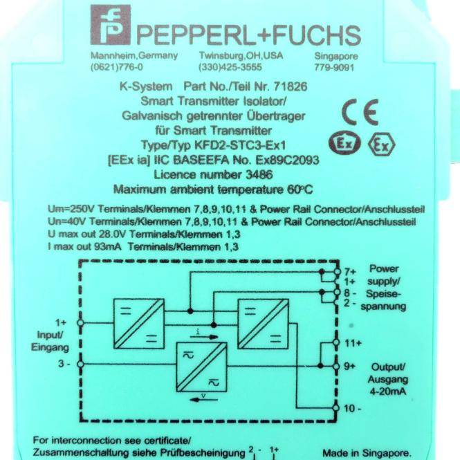 PEPPERL+FUCHS Intelligenter Isolator für Sender KFD2-STC3-EX1 (71826)