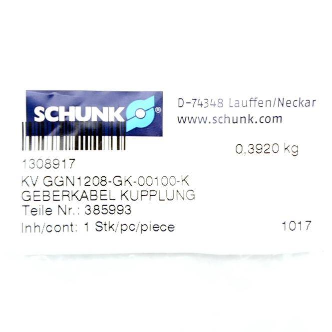 SCHUNK Geberkabel Kupplung KV GGN 1208-GK-00100-K (385993)