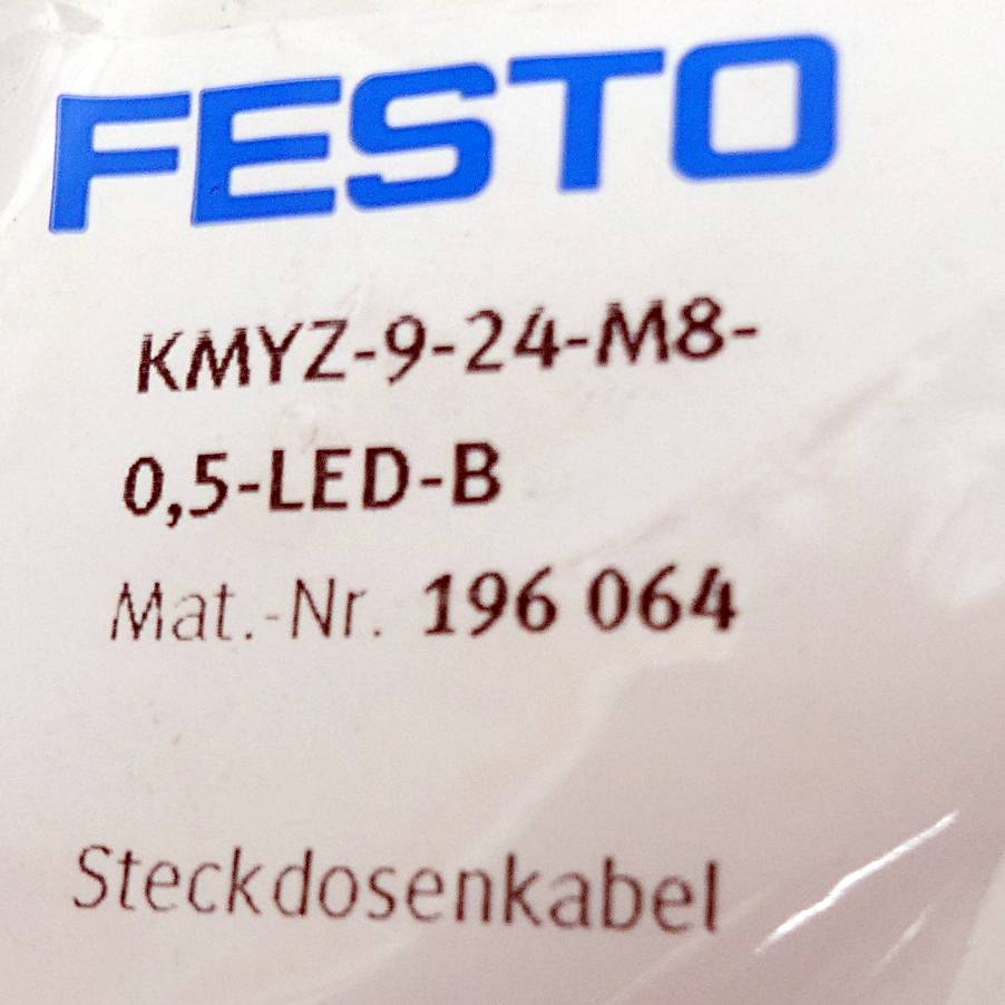 FESTO Steckdosenkabel KMYZ-9-24-M8-0,5-LED-B (196064)