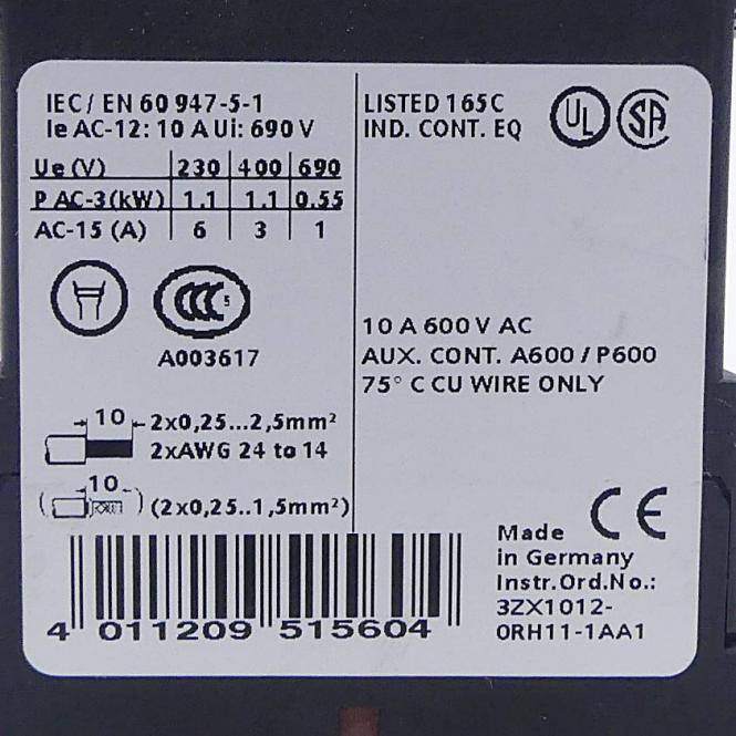 Siemens Schütz (3RH1244-2BB40)