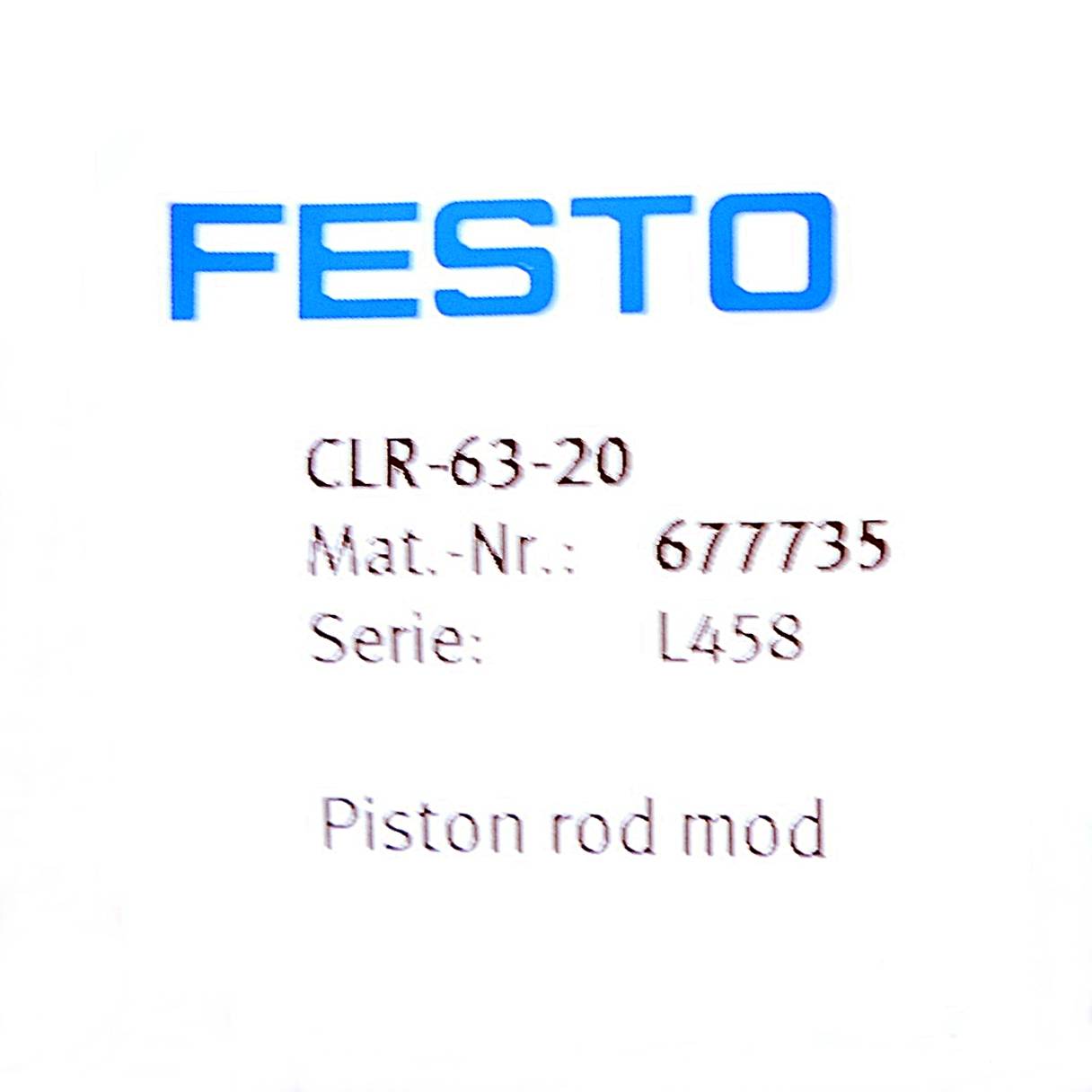 FESTO KOLBENST.-BG CLR-63-20 (677735)