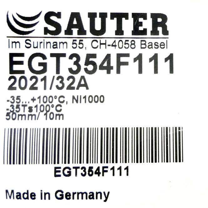 SAUTER Kabeltemperaturfühler (EGT354F111)