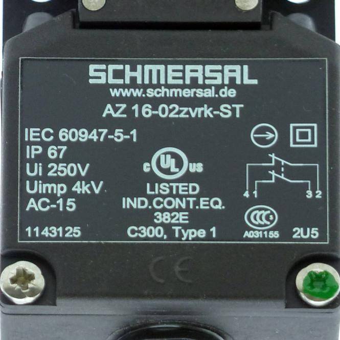 Schmersal Sicherheitsschalter mit getrenntem Betätiger 1143125 (AZ 16-02ZVRK-ST)