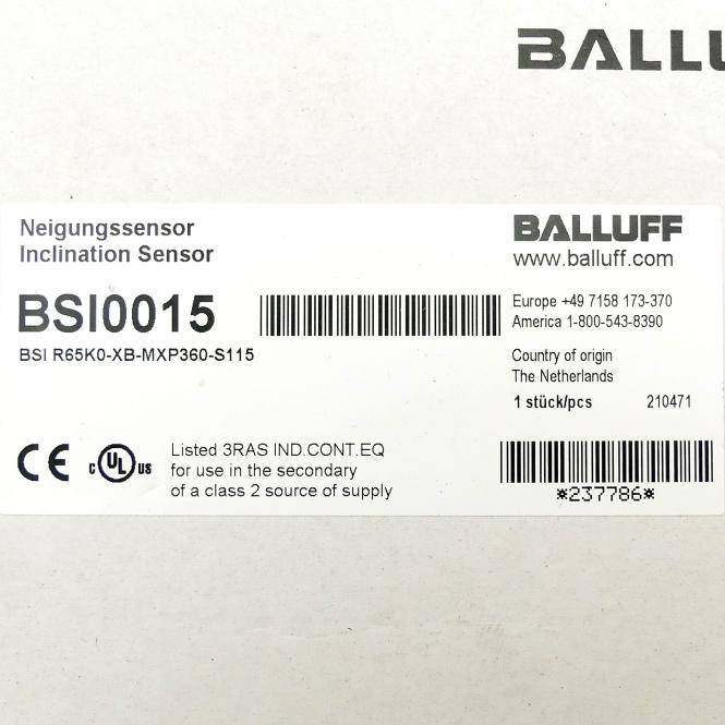 BALLUFF Neigungssensor BSI0015 (BSI R65K0-XB-MXP360-S115)