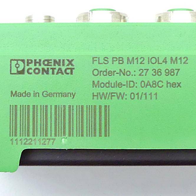 Phoenix Contact Dezentrales I/O-Gerät FLS PB M12 IOL 4 M12 (27 36 987)
