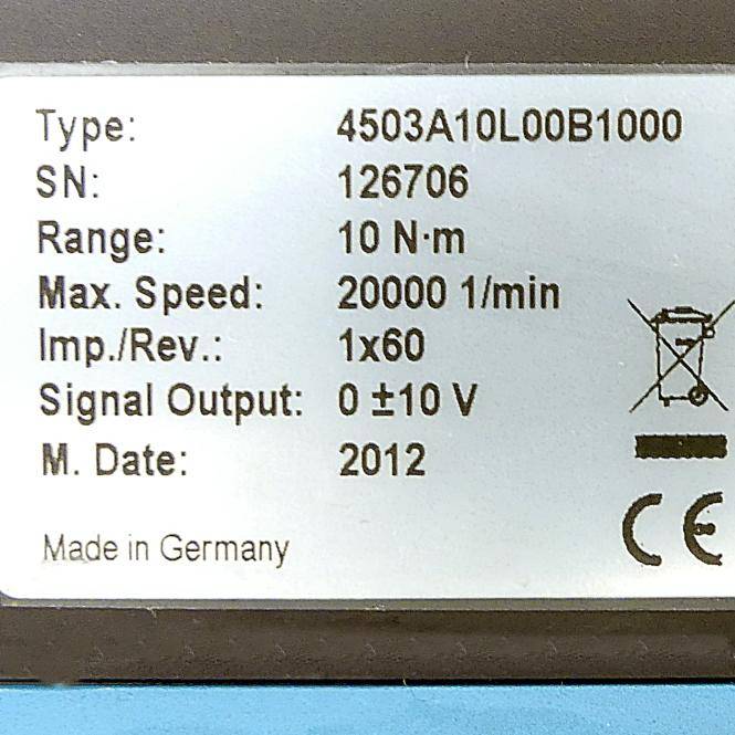 Kistler Drehmomentaufnehmer (4503A10L00B1000)