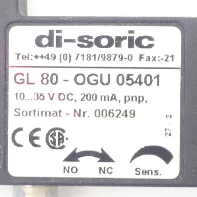 di-soric Gabelllichtschranke (GL 80-OGU 05401)