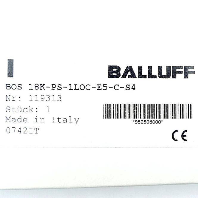 BALLUFF Lichttaster BOS00H7 (BOS 18K-PS-1LOC-E5-C-S4)