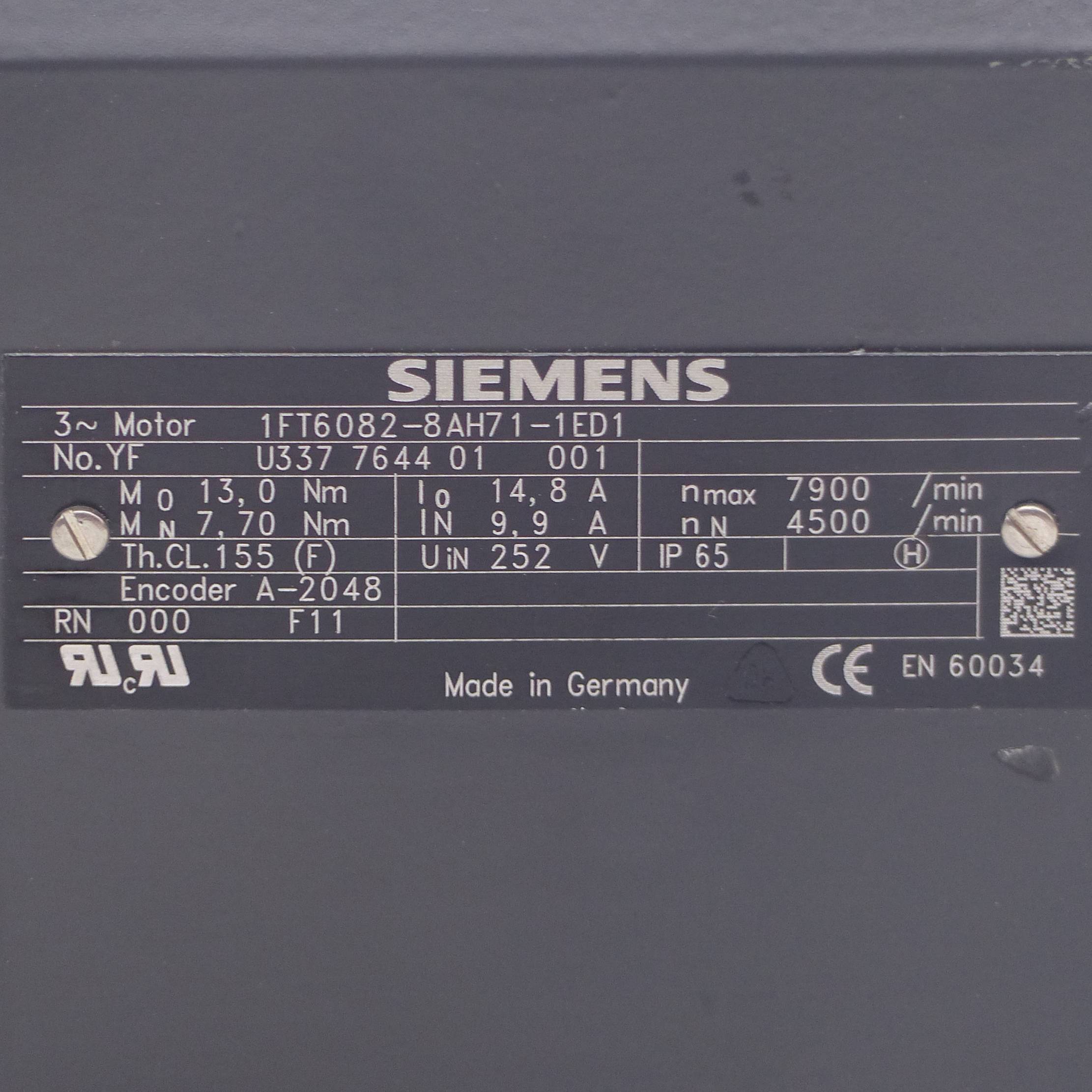 Siemens Servomotor 1FT6082-8AH71-1ED1 (1FT6082-8AH71-1ED1)