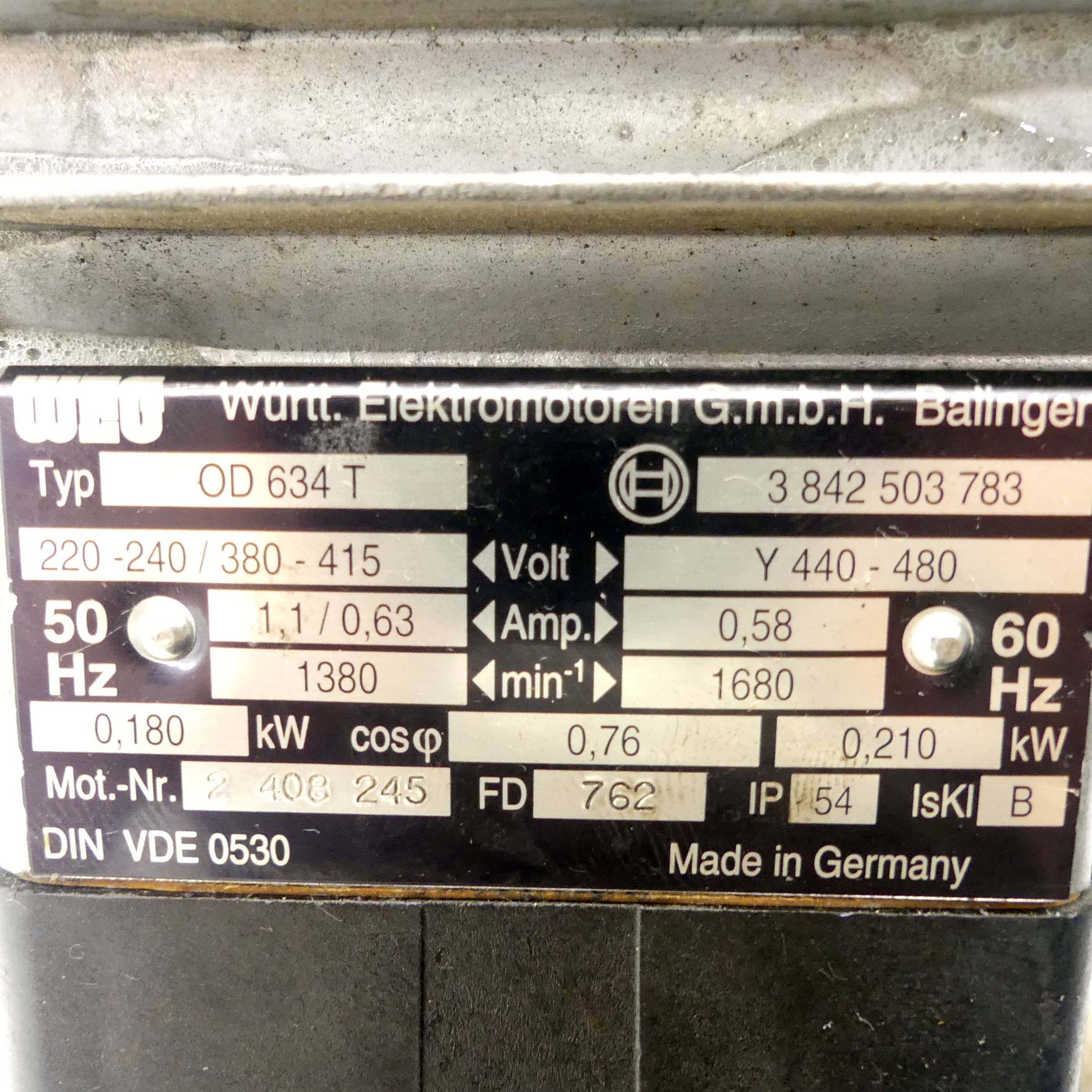 WEG Elektromotor OD 634 T (3 842 503 783)