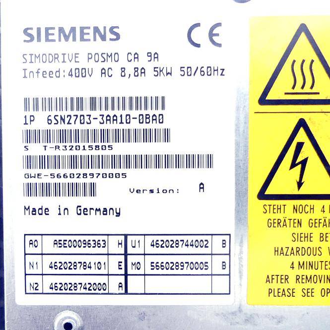 Siemens SIMODRIVE POSMO CA 9A (6SN2703-3AA10-0BA0)