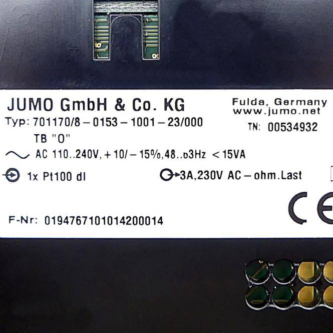 JUMO Sicherheitstemperaturbegrenzer TB/TW 08 (701170/8-0153-1001-23/000)