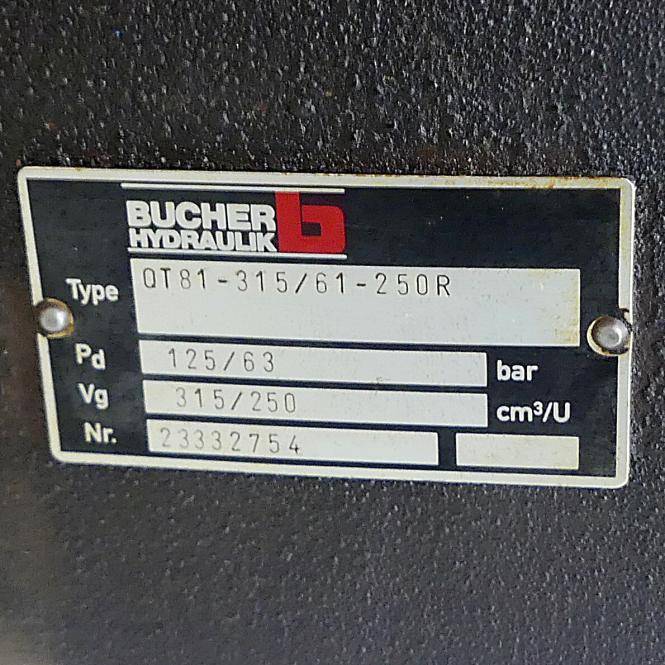 BUCHER HYDRAULICS Hydraulikpumpe (QT81-315/61-250R)