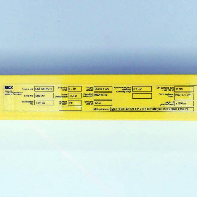 SICK Sicherheitslichtvorhang Empfänger C40S-1001AA310 (1027450)