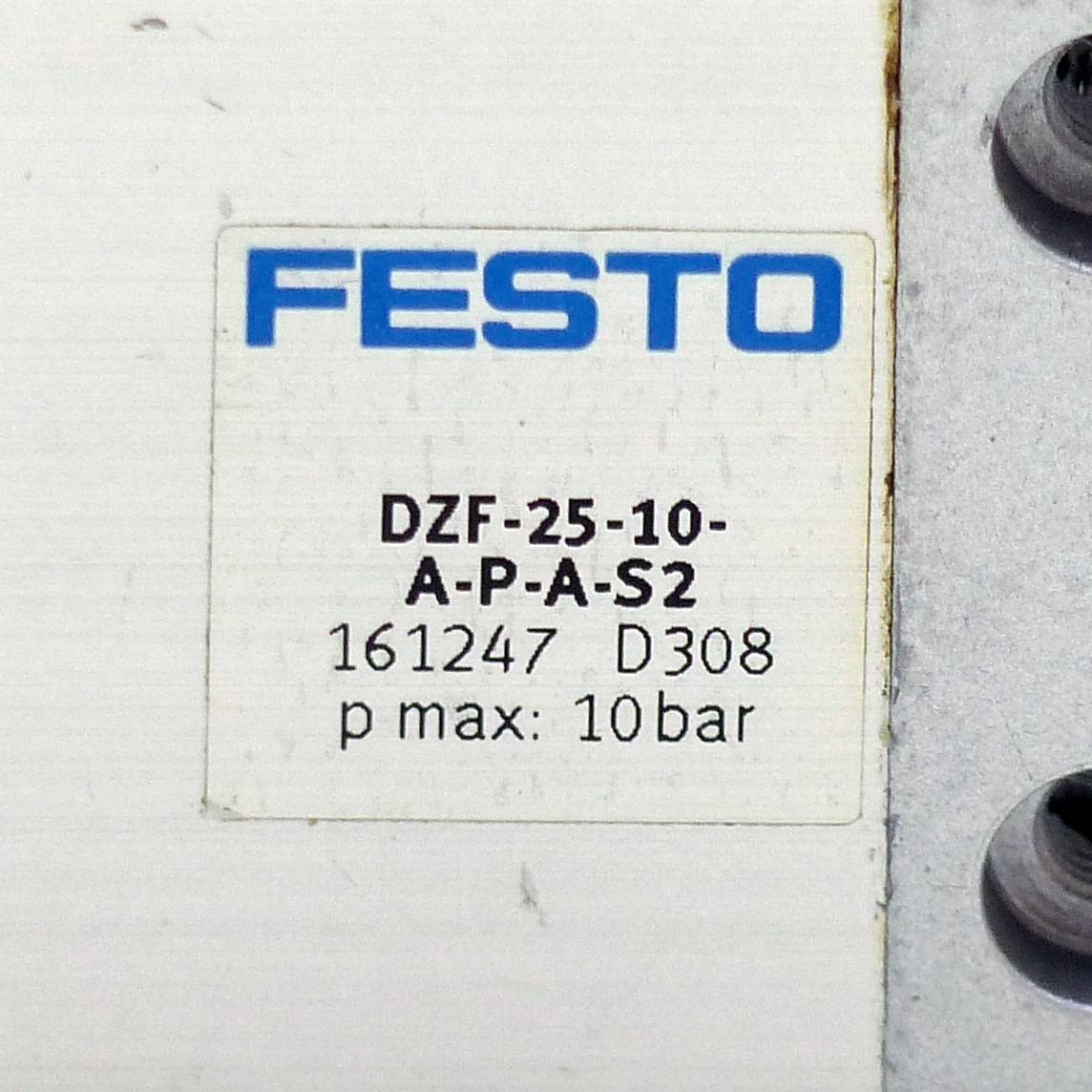 FESTO Flachzylinder DZF-25-10-A-P-A-S2 (161247)