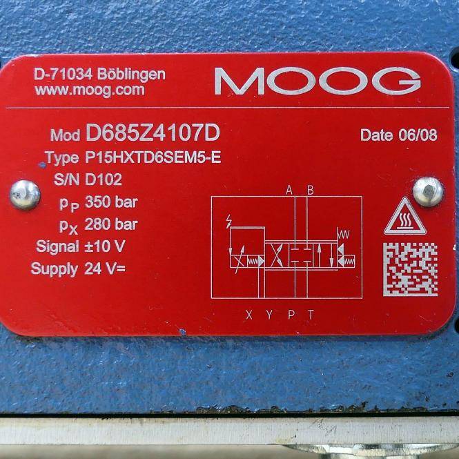 MOOG Zweistufiges Proportionalventil D685Z4107D (P15HXTD6SEM5-E)