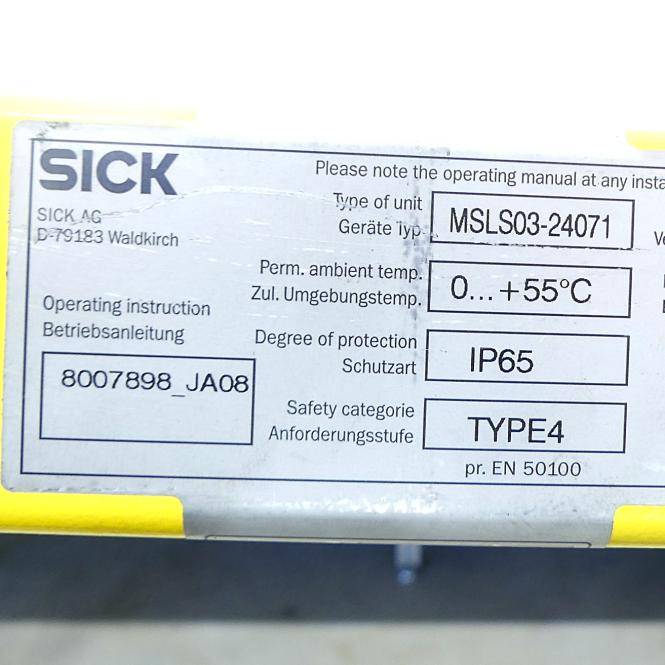 SICK Sicherheitsvorhang Sender MSLS03-24071 (1015617)