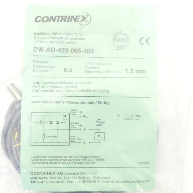Contrinex Induktiver Näherungsschalter (DW-AD-423-065-400)