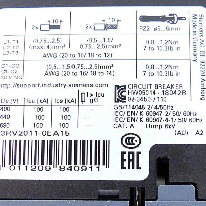 Siemens Leistungsschalter (3RV2011-0EA15)