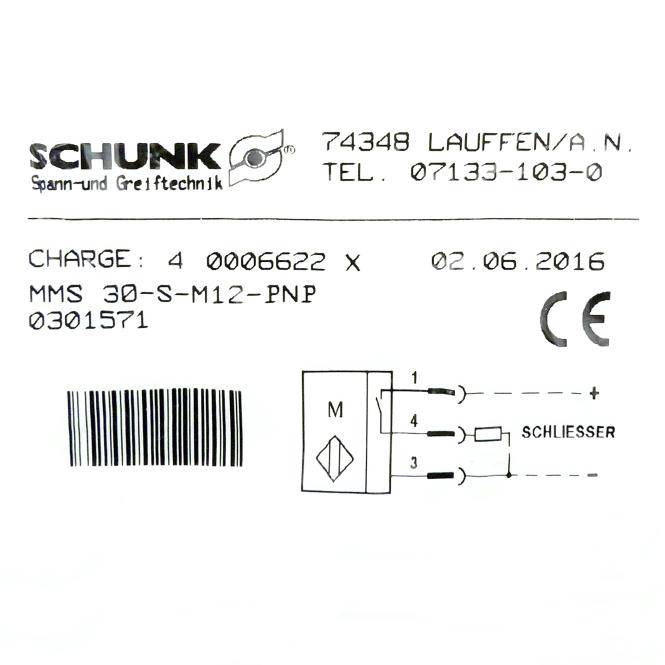 SCHUNK Magnetschalter MMS 30-S-M12-PNP (0301571)