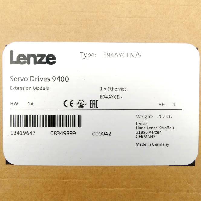 Lenze Ethernet Kommunikationsmodul für Servo Drive 9400 (E94AYCEN/S)